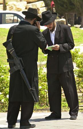 Orthodox Jewish men who believe in the personal responsibility of self defense.