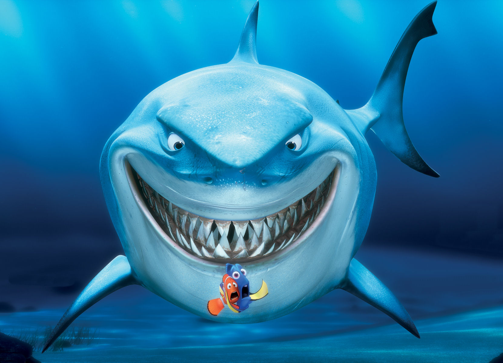Bruce the Great White shark, Marlin and Dory, from 'Finding Nemo.' Click to enlarge.