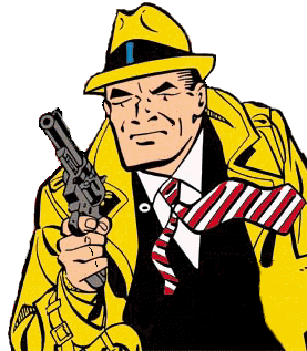 Detective Dick Tracy with gun